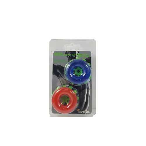 Thick Power Stretch Donuts - Red/Blue