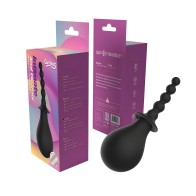 Curious Anal Cleanser Silicone Douche - Black