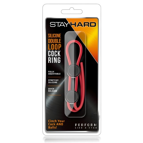 Stay Hard Silicone Double Loop Cock Ring