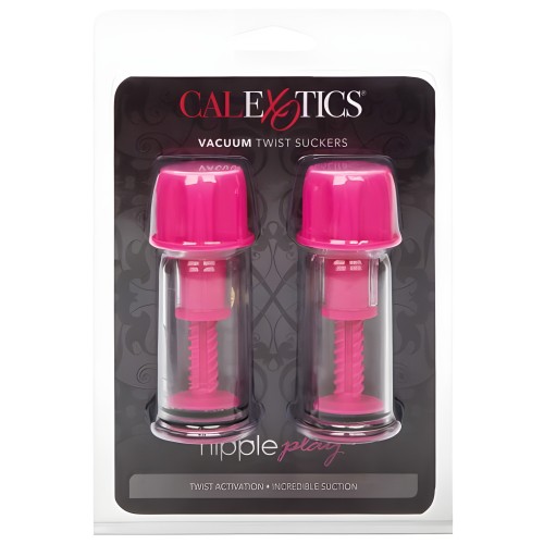 Nipple Play Vacuum Twist Suckers - Pink