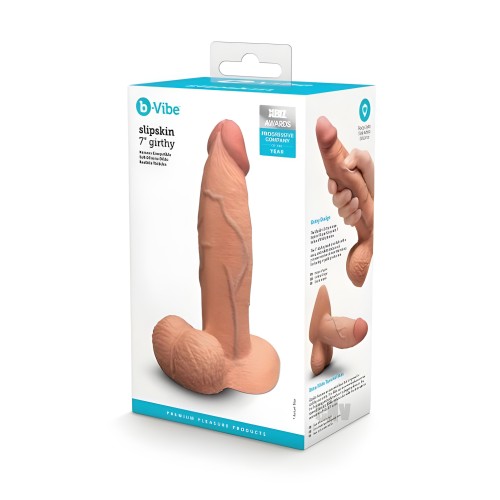 B-vibe Slipskin Dildo Girthy 7 - Moc