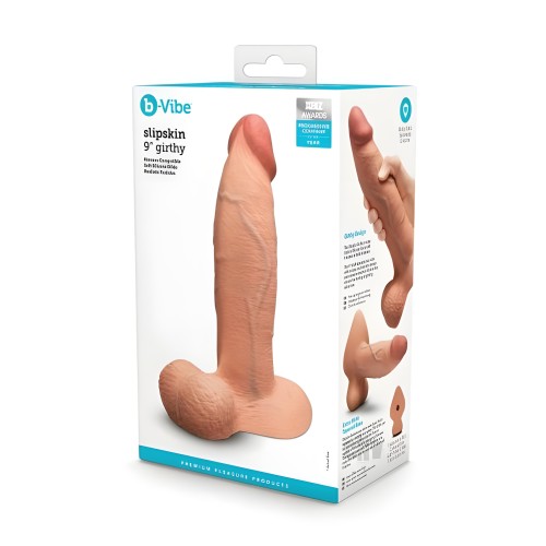 B-vibe Slipskin Dildo Girthy 9 Moc