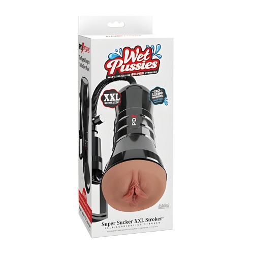 PDX Extreme Wet Pussies Super Sucker XXL Stroker - Marrón