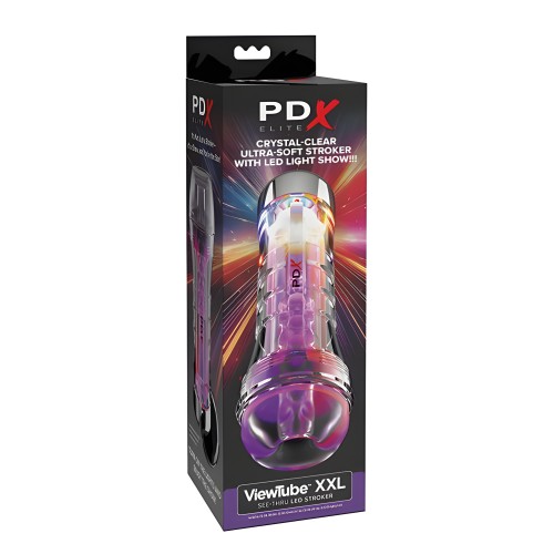 PDX Elite ViewTube XXL See-Thru EZ-Grip LED Stroker