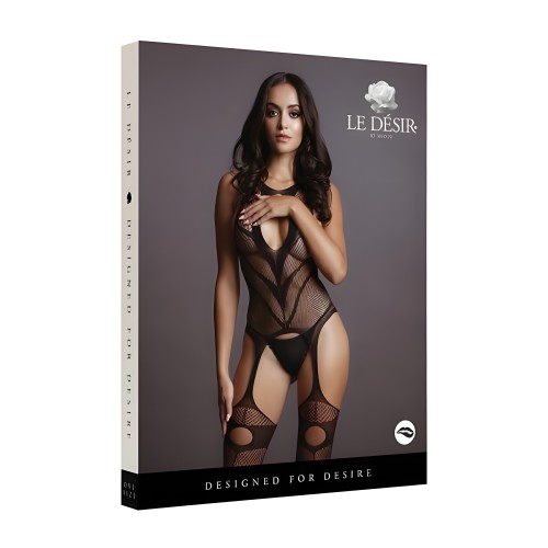 Bodystocking con Suspensor - Negro