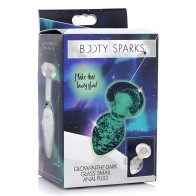 Glow-in-the-dark Glass Anal Plug - Small