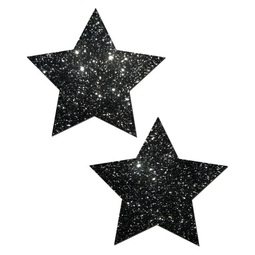 Pasties de Estrella Negra Brillante Rockstar