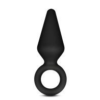 Blush Anal Adventures Platinum Silicone Loop Plug - Small Black