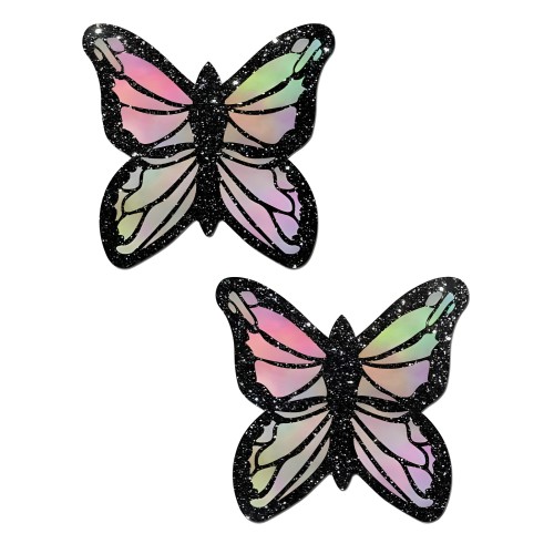 Pastease Monarch Glitter Pastel Rainbow Butterfly - Nipple Pasties