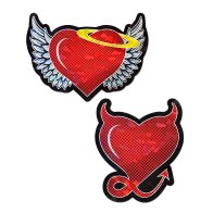 Pastease Corazón Diablo Brillos Rojos Alas