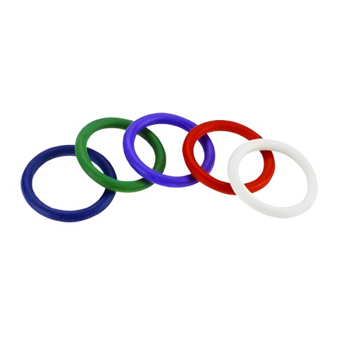 Spartacus Cock Ring Rainbow Set (4 Rubber Cock Rings)