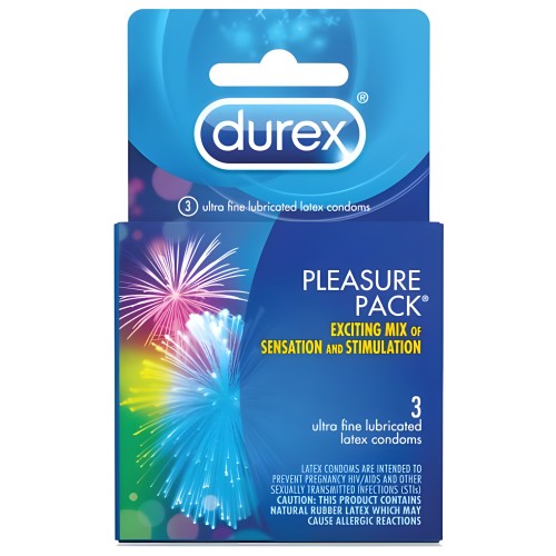 Durex Pleasure Pack - 3 Assorted Condoms