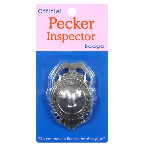Official Pecker Inspector Badge - Fun Party Accessory