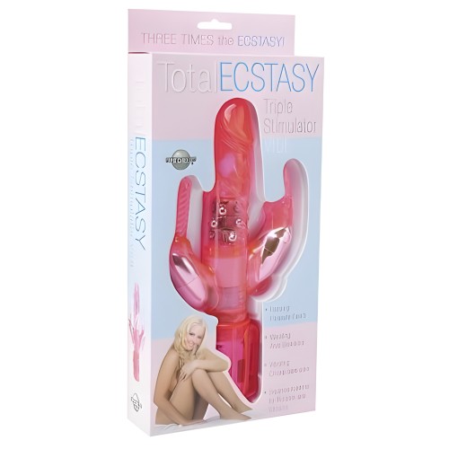 Total Ecstasy Triple Stimulator Pink Vibrator