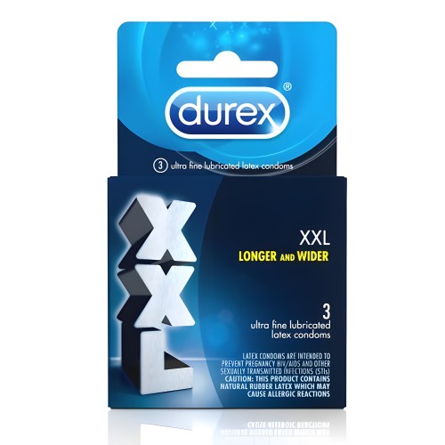 Durex XXL Lubricated Latex Condoms