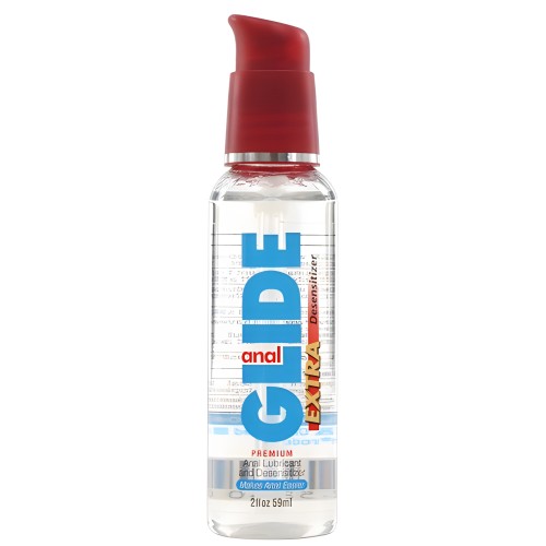 Body Action Anal Glide Extra 2 Fl Oz Water Based Desensitizing Lubricant