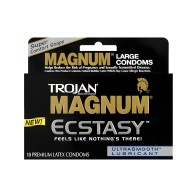Condones Trojan Ecstasy Magnum - Comodidad Suprema