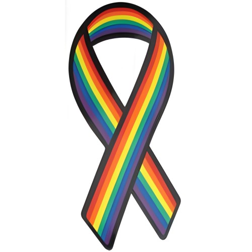 Gaysentials Pride Ribbon Magnet - Colorful Support