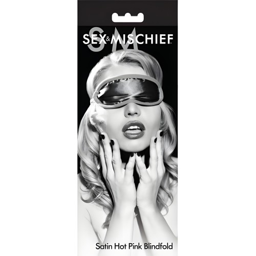Satin Hot Pink Blindfold