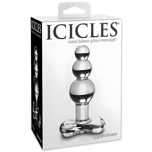 Plug Anal de Vidrio Icicles No 47 con Perlas