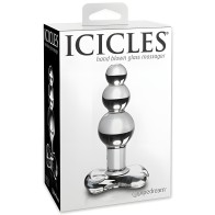 Plug Anal de Vidrio Icicles No 47 con Perlas