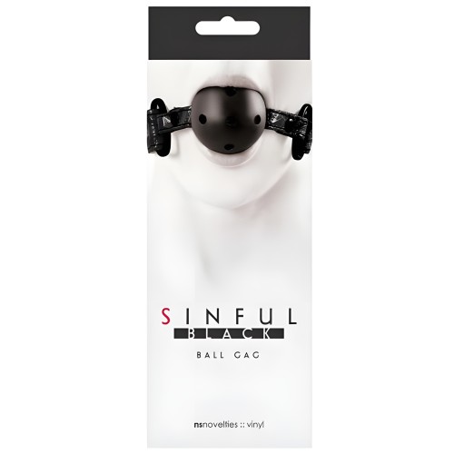 Sinful Black Ball Gag | Playful Restraint