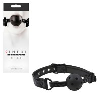 Sinful Black Ball Gag | Playful Restraint