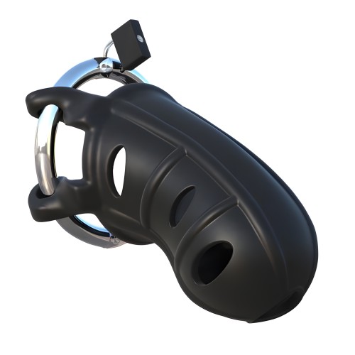 Fantasy C-Ringz Hardcore Silicone Cock Blocker Black - Ultimate Comfort