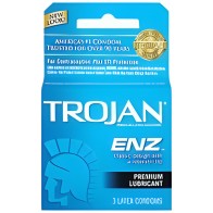 Condones Lubricados Trojan ENZ - 3 Pack