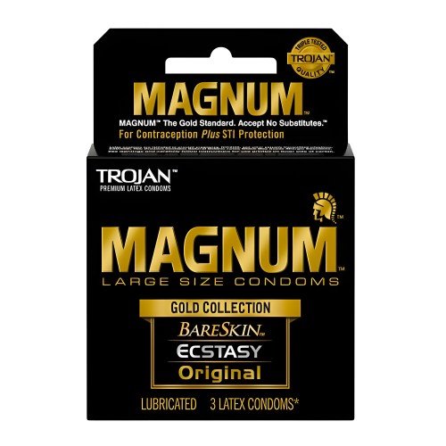 Trojan Magnum Large Size Condoms - Gold Collection