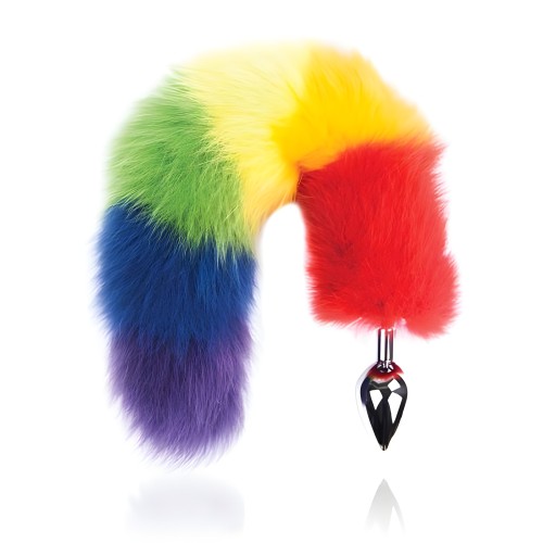 Rainbow Foxy Tail Butt Plug