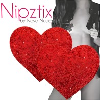 Neva Nude Glitter Nipple Covers Red
