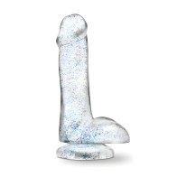 Naturally Yours - 6" Glitter Cock - Sparkling Clear