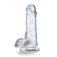 Naturally Yours - 6" Glitter Cock - Sparkling Clear