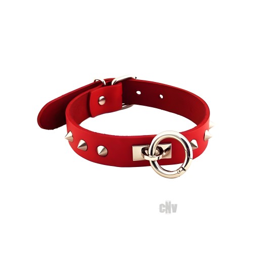 Rouge O Ring Studded Collar