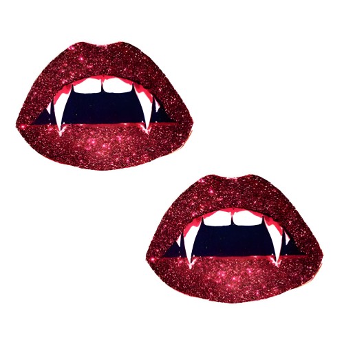 Neva Nude Vampire Lips Glitter Red Pasties