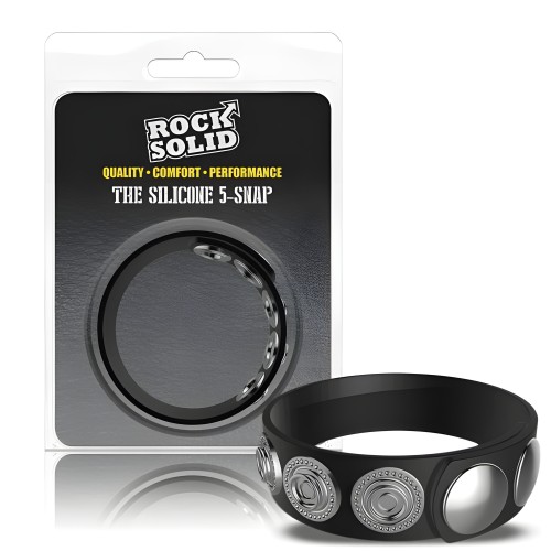 Rock Solid Silaflex 5-snap (ajustable) Negro