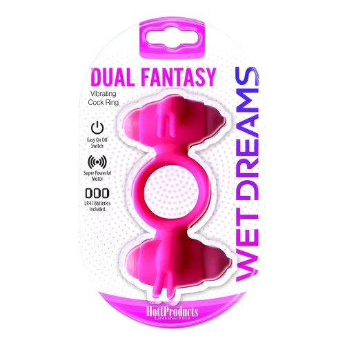 Anillo para el Pene Dual Fantasy Wet Dreams con Motores Turbo