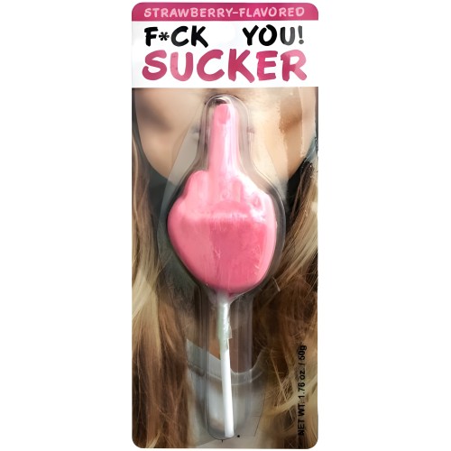 Chupete F*ck You Sucker Sabor Fresa - Kheper Games