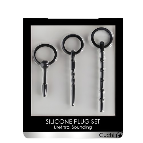 Ouch! Black Urethral Sounding Plug Set