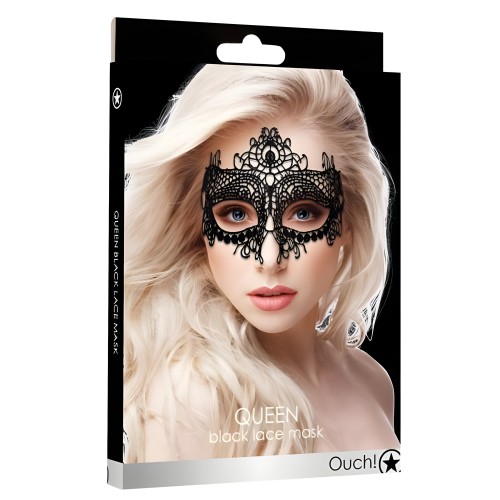 Máscara de Encaje Negra Ouch Queen Negra T.U.