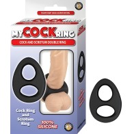 Anillo Doble Para Pene Y Escroto Negro