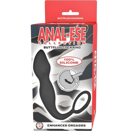 Anillo de Plástico Anal-ese Colección Buttplug-negro