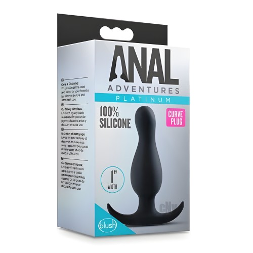 Anal Adventure Platinum Curve Plug - Waterproof