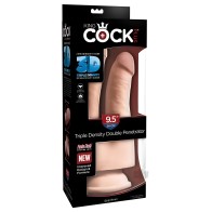 King Cock Dildo Doble Penetrador de 9.5 Pulgadas Triple Densidad