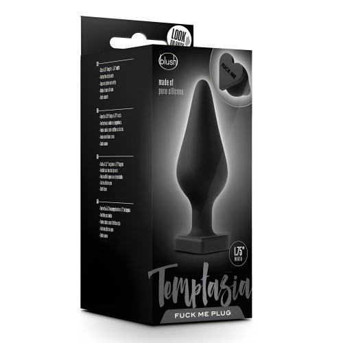 Temptasia Fuck Me Butt Plug Black - Silicone - Waterproof