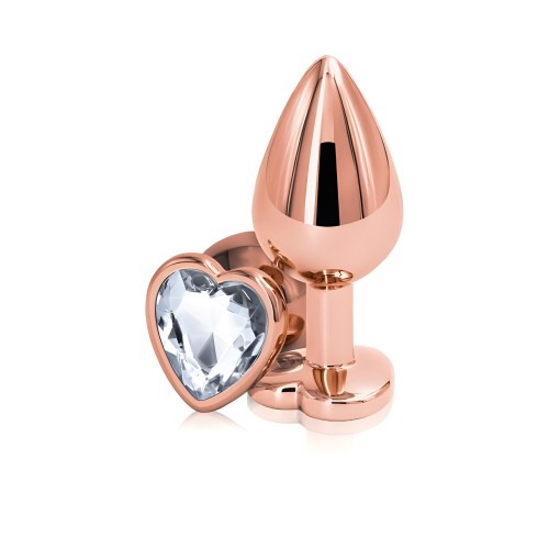 Rear Assets Rose Gold Heart Butt Plug