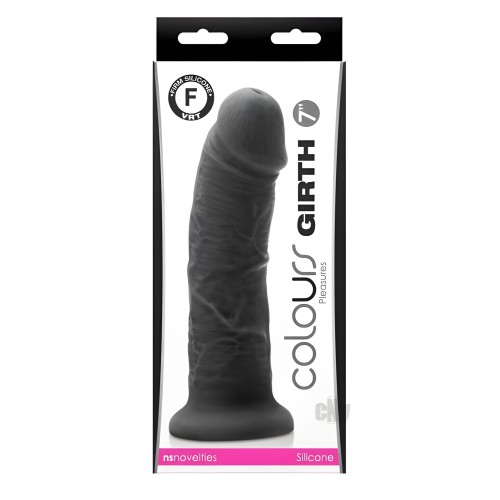 Colours Girth Silicone Dildo - Black
