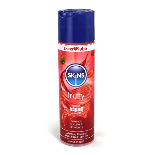 Skins Strawberry Water-based Lubricant - 4 Oz.