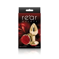 Rear Assets Rose Anal Plug - Small - Red